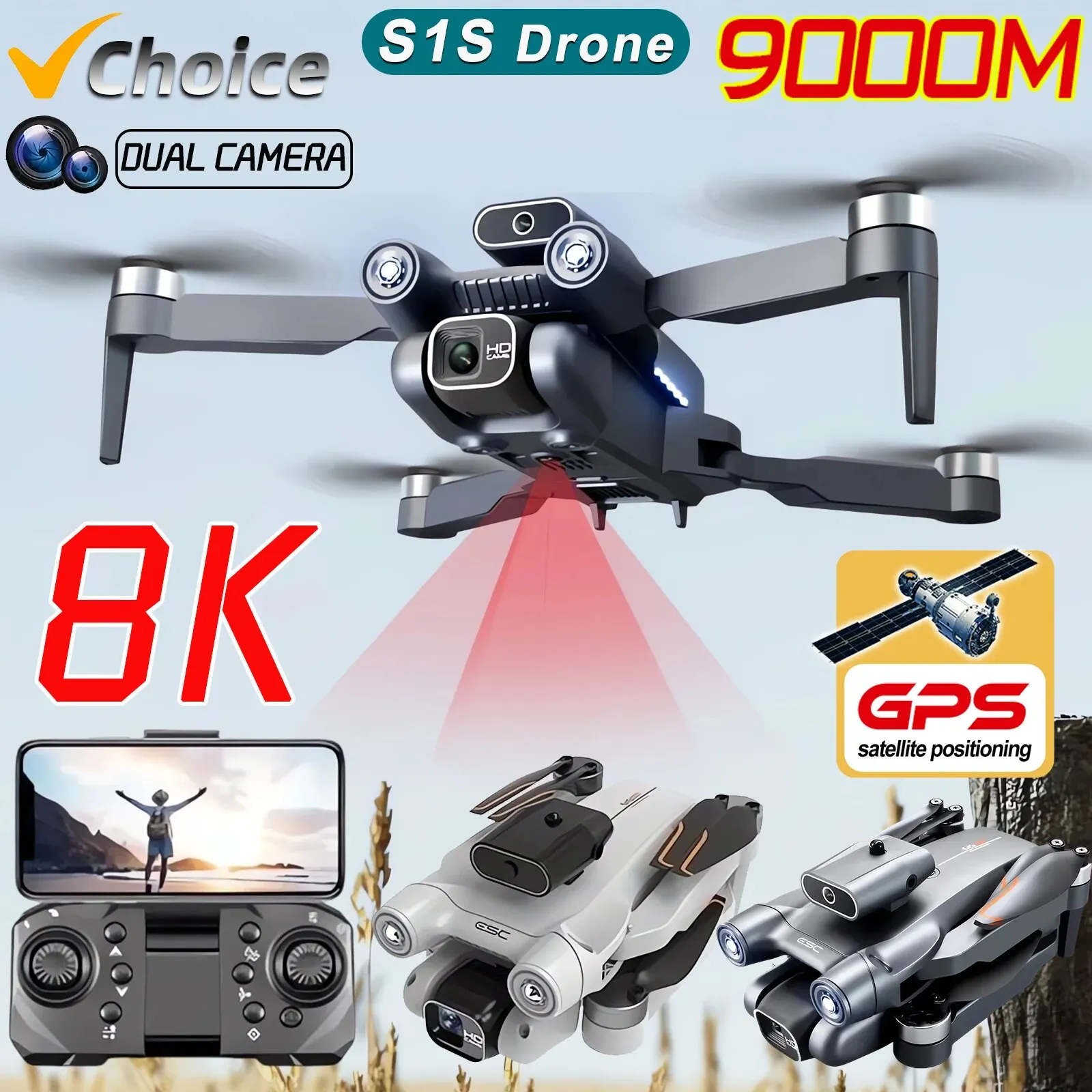 New S1S 5G GPS Drone Camera 8K - đánh giá và giá Drone Gps Module